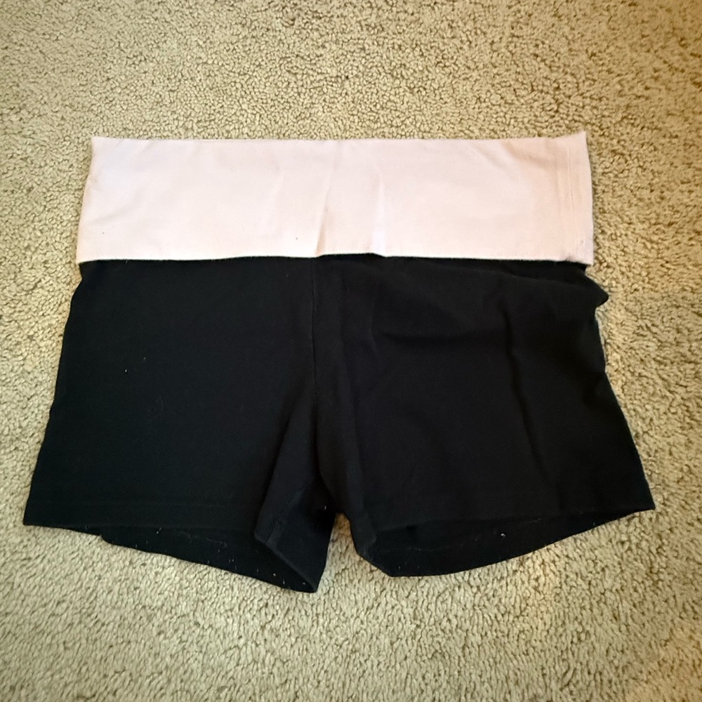Victoria's Secret PINK Black and Light Pink Athletic Shorts
